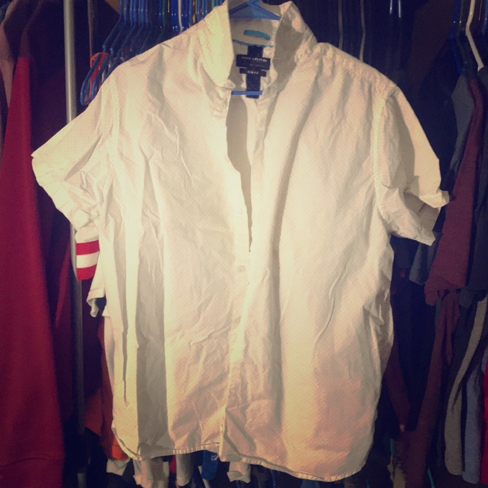 Denim & Flower Short Sleeve Button Up